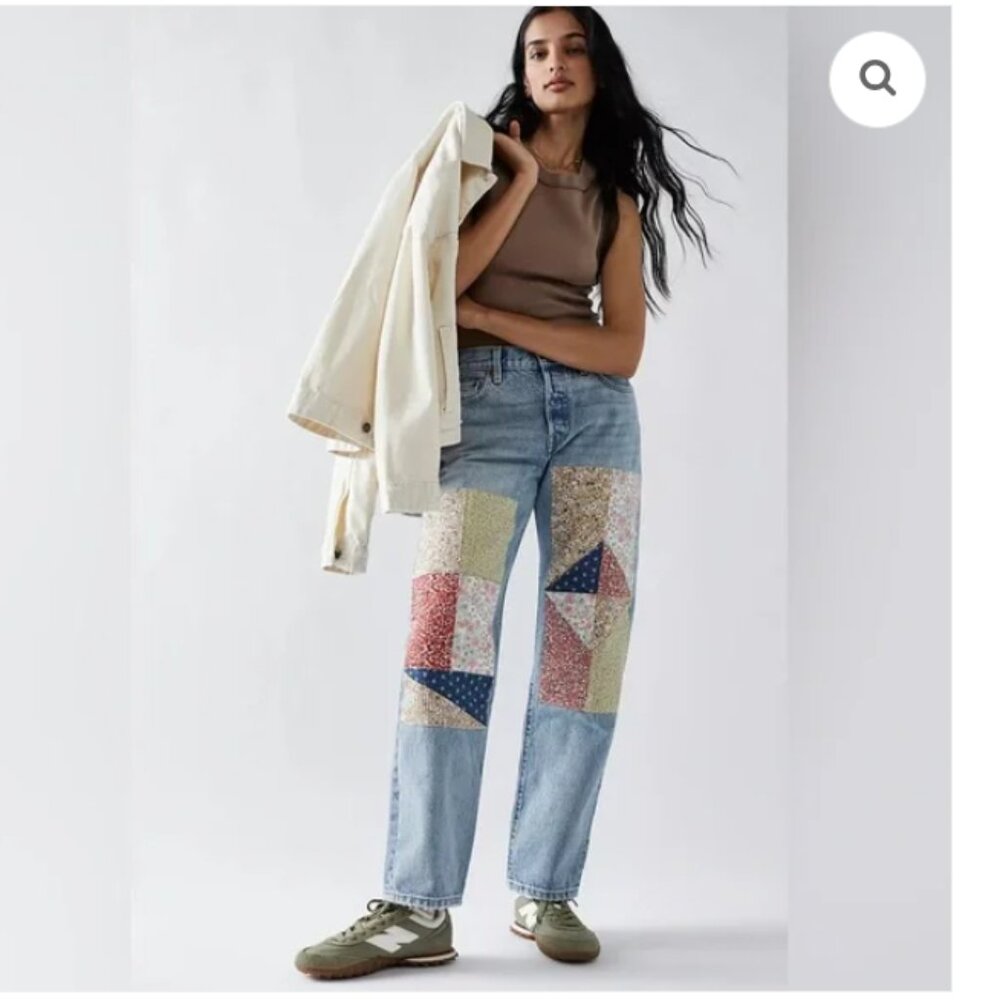 Levi's 501 150 Anniversary Edition Patchwork Jeans size 26